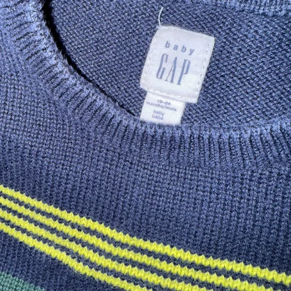 Baby GAP Multicolor Striped Kids Footies 100% Cotton 18-24 Months - Picture 3 of 12